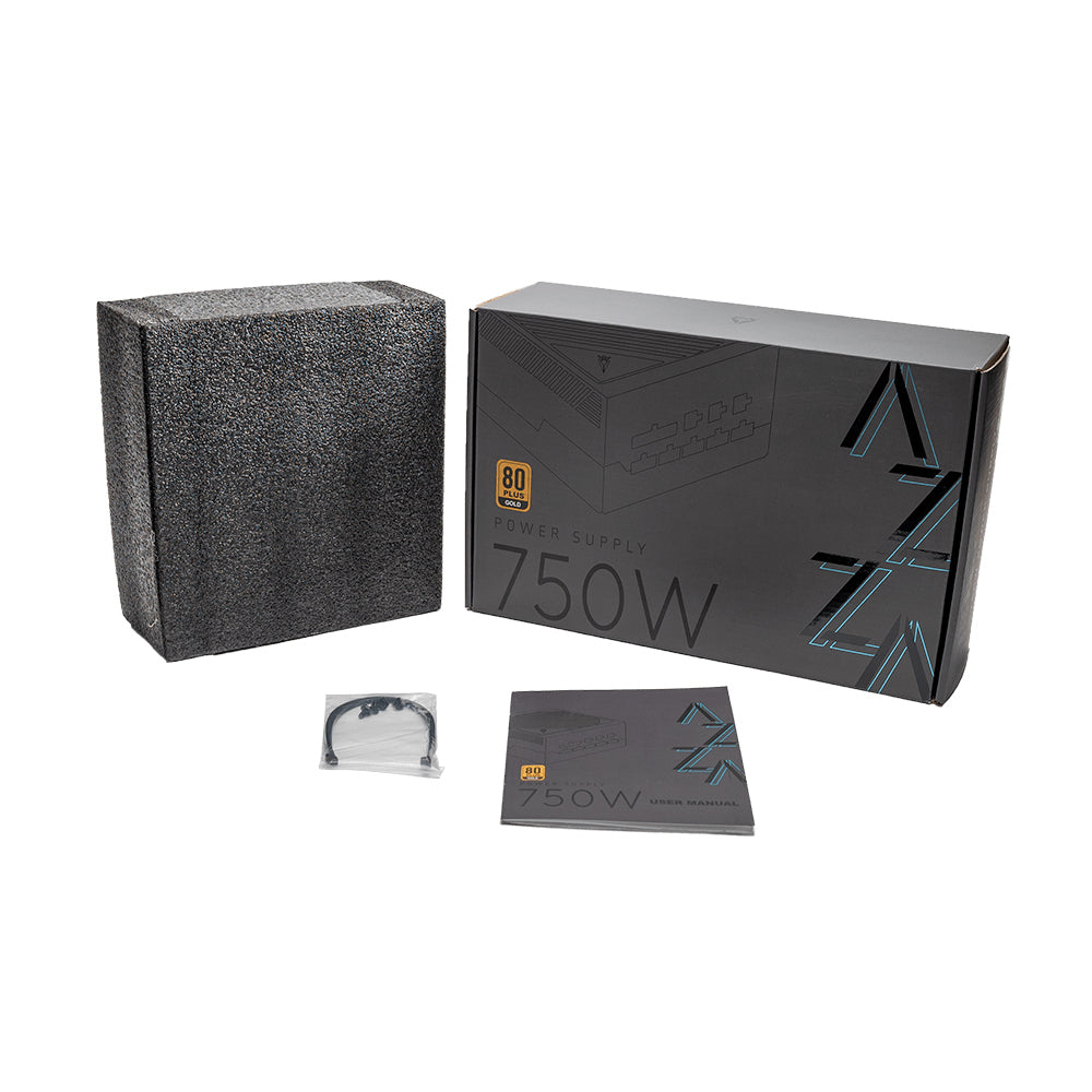 AZZA PSAZ-750G ATX3.0 (NEW) - PC power supply 750W 80+ Gold - PCI-e 5.0  Ready - Unboxing 